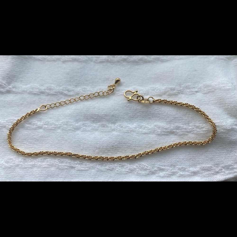 Simple 18k gold plated copper bracelet